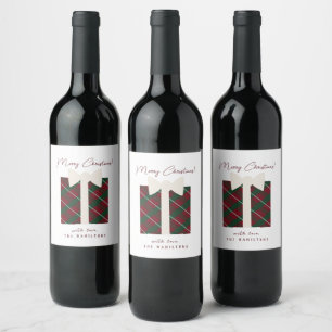 Étiquette Pour Bouteilles De Vin Joyeux Noël moderne