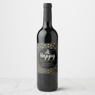 Étiquette Pour Bouteilles De Vin Joyeux Parti de retraite Confetti