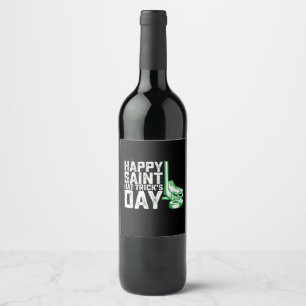 Étiquette Pour Bouteilles De Vin Joyeux Saint Casquette Trick's Day St patrick de h
