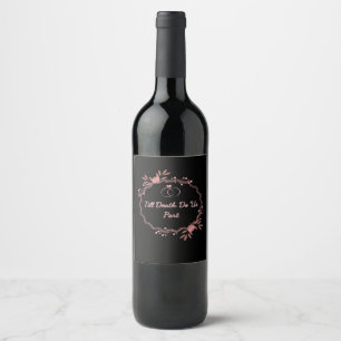 Étiquette Pour Bouteilles De Vin Jusqu'à ce que la mort nous sépare - Mariage fantô