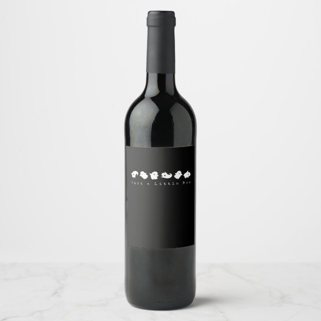 Étiquette Pour Bouteilles De Vin Just Little Boo Créatif Regard Décontracté (Devant)