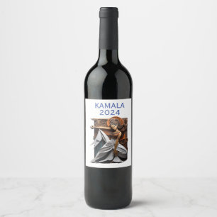 Étiquette Pour Bouteilles De Vin Kamala 2024 pour le président Thunder_Cove