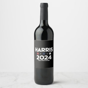 Étiquette Pour Bouteilles De Vin Kamala Harris 2024 Pour La Campagne Électorale