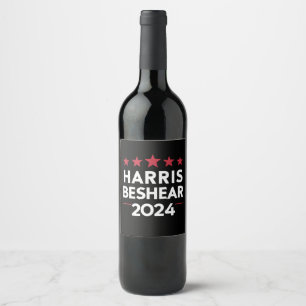 Étiquette Pour Bouteilles De Vin Kamala Harris Andy Beshear 2024 Harris Beshear 202