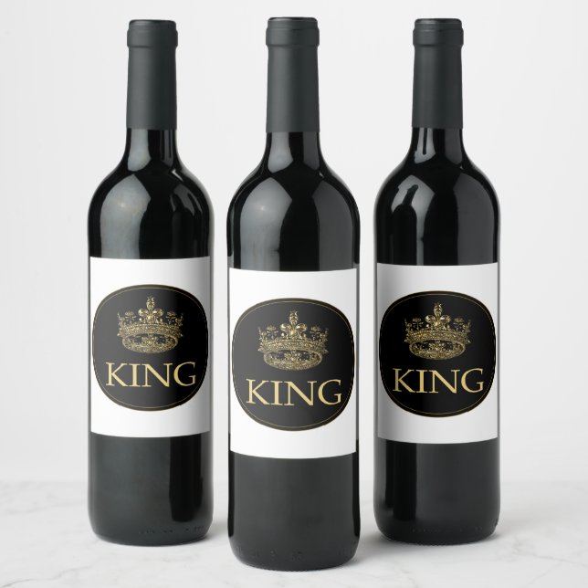 Étiquette Pour Bouteilles De Vin King and Crown Royal Emblem (Bouteilles)