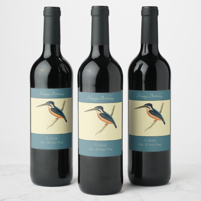 Étiquette Pour Bouteilles De Vin Kingfisher asiatique II (Bouteilles)