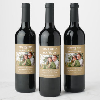 Étiquette Pour Bouteilles De Vin Kraft encourage à aimer la bouteille photo rustiqu
