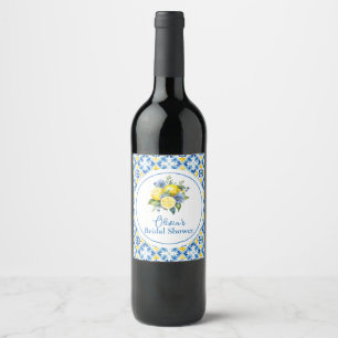Étiquette Pour Bouteilles De Vin La Dolce Vita Fête de Mariage au Citron