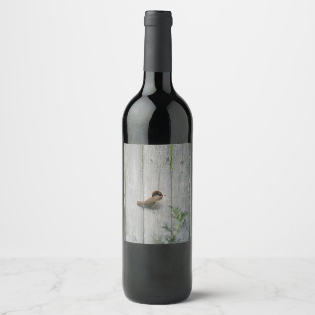Étiquette Pour Bouteilles De Vin La Maison Wren (Devant)