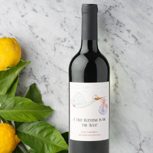 Étiquette Pour Bouteilles De Vin La petite bénédiction est sur le chemin de la Fair