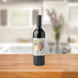 Étiquette Pour Bouteilles De Vin La photo de 70e anniversaire enseigne 70 femmes
