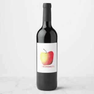 Étiquette Pour Bouteilles De Vin La pomme / La pomme Apprentissage du français