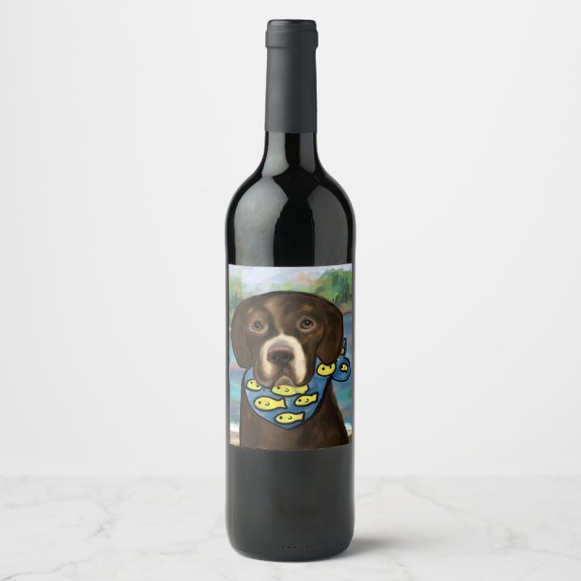 Étiquette Pour Bouteilles De Vin Labrador Retriever (Devant)