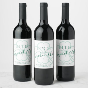 Étiquette Pour Bouteilles De Vin Laissons-nous la chance   Humour de jeu de boisson