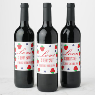 Étiquette Pour Bouteilles De Vin L'amour est un fruit doux Bridal Shower