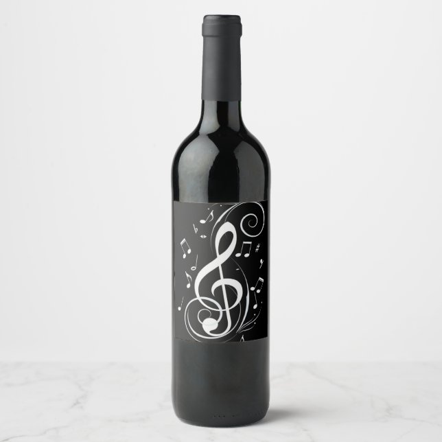 ÉTIQUETTE POUR BOUTEILLES DE VIN **L'AMOUREUX DE LA MUSIQUE** DANS VOTRE VIE (Devant)