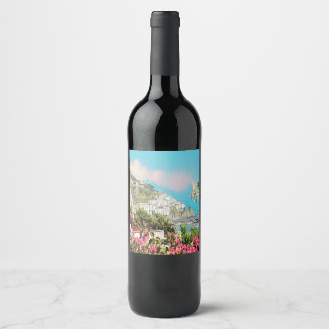 Étiquette Pour Bouteilles De Vin ldp AMALFI - panorama - Côte d'Amalfi (Devant)