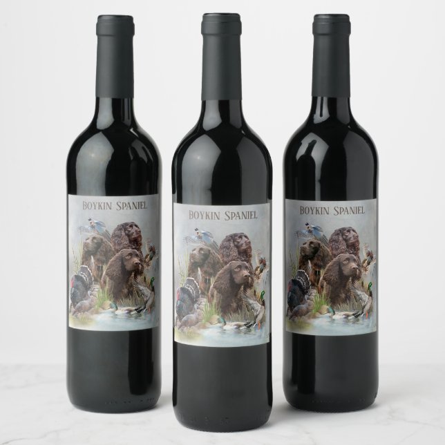 Étiquette Pour Bouteilles De Vin Le Boykin Spaniel (Bouteilles)