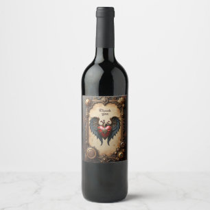 Étiquette Pour Bouteilles De Vin Le cœur palpitant de la mécanique,