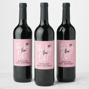 Étiquette Pour Bouteilles De Vin Le grand quatre oh ! Bannière de la fête du 40e an
