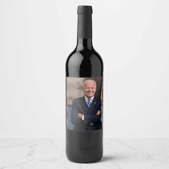 Étiquette Pour Bouteilles De Vin Le vice-président Joe Biden de la présidence Obama (Devant)