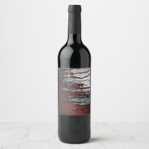 Étiquette Pour Bouteilles De Vin Lecteurs de rouille sanglants tombés