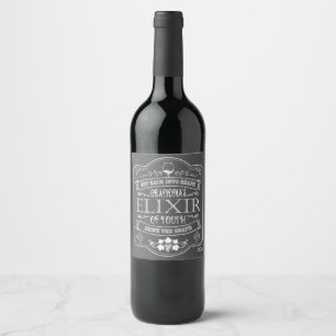 Étiquette Pour Bouteilles De Vin L'élixir de la grand-maman de la jeunesse, drôle
