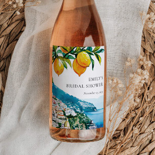 Étiquette Pour Bouteilles De Vin Lemon Citrus Amalfi Coast Enterrement de Vie de Je
