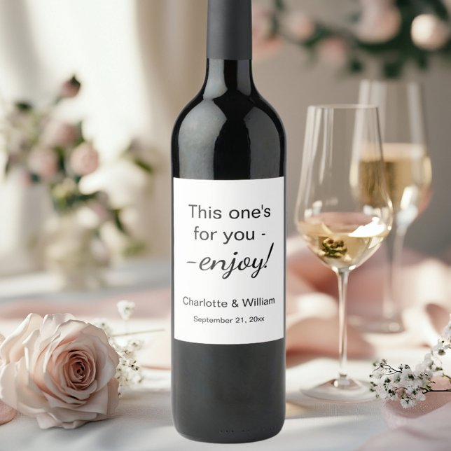 Étiquette Pour Bouteilles De Vin Les clients privilégient la mariage blanche noire (Créateur téléchargé)