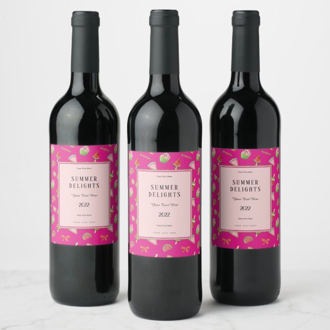 Étiquette Pour Bouteilles De Vin Les délices estivales (Bouteilles)