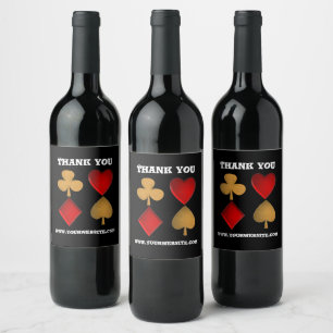 Étiquette Pour Bouteilles De Vin Les quatre costumes, Personnalisé