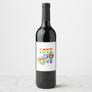 Étiquette Pour Bouteilles De Vin LGBTQ L'amour est l'amour Gay Pride Drapeau arc-en