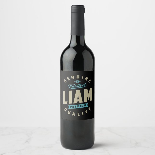 Étiquette Pour Bouteilles De Vin Liam Genuine (Devant)
