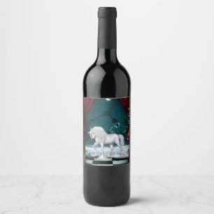 Étiquette Pour Bouteilles De Vin Licorne merveilleuse