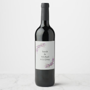Étiquette Pour Bouteilles De Vin Lilas floral