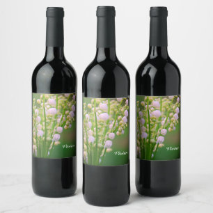Étiquette Pour Bouteilles De Vin Lily de la vallée personnalisée