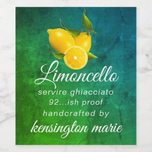 Étiquette Pour Bouteilles De Vin Limoncello Fabriqué À La Main Pour Un Grand Étique