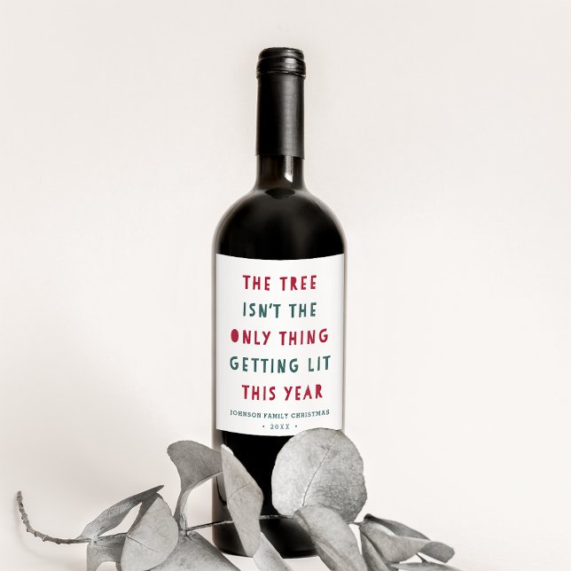 Étiquette Pour Bouteilles De Vin Lit | Funny Noël personnalisé (Créateur téléchargé)