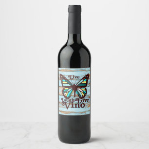 Étiquette Pour Bouteilles De Vin Live Laugh Love Vino
