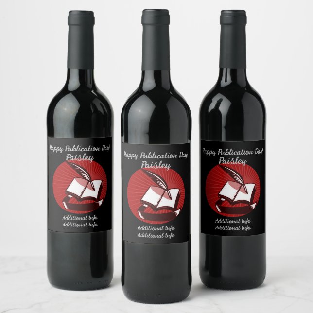Étiquette Pour Bouteilles De Vin Livre Rouge Et Qualité (Bouteilles)