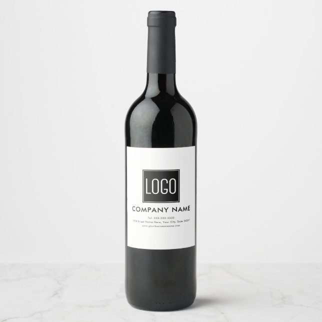 Étiquette Pour Bouteilles De Vin Logo personnalisé (Devant)