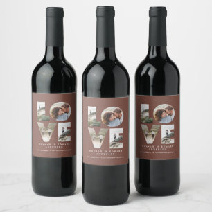 Étiquette Pour Bouteilles De Vin Love 4 photo simple moderne cadeau personnalisé v