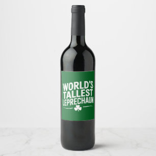 Étiquette Pour Bouteilles De Vin Lutins de la Saint-Patrick les plus grands du mond