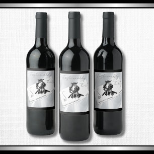 Étiquette Pour Bouteilles De Vin Luxe Moderne Étiquette de Vin pour 30e Anniversair