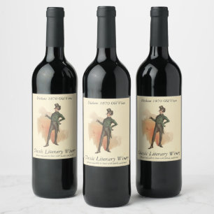 Étiquette Pour Bouteilles De Vin M. Alfred Jingle du Pickwick Papers