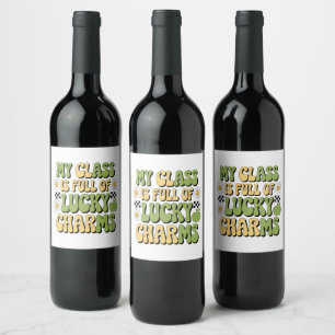Étiquette Pour Bouteilles De Vin Ma classe est pleine de chance professeur de la Sa