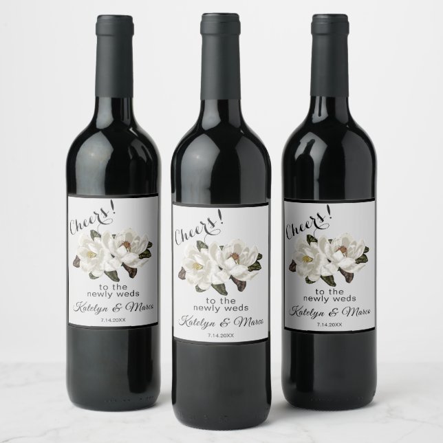Étiquette Pour Bouteilles De Vin Magnolias (Bouteilles)