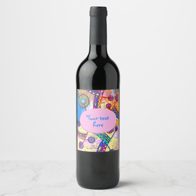 Étiquette Pour Bouteilles De Vin Main tirée par EDDArt - Échelle de rêve 1 (Devant)