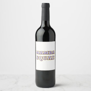 Étiquette Pour Bouteilles De Vin Mamba Squad drôle Vêtements pour Amateur de serpen