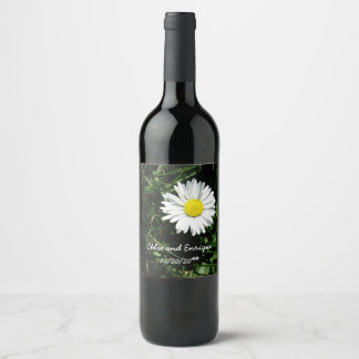Étiquette Pour Bouteilles De Vin Mariage de marguerite personnalisé